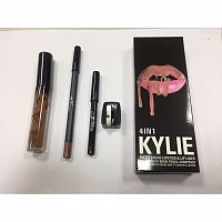 Набор Kylie 4in1 Matte Liquid Lipstick / Lip Liner / Eye Liner
