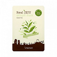 Маска для лица с экстрактом зеленого чая Berrisom Real Jeju Skingel Mask Green Tee Moisture 25ml